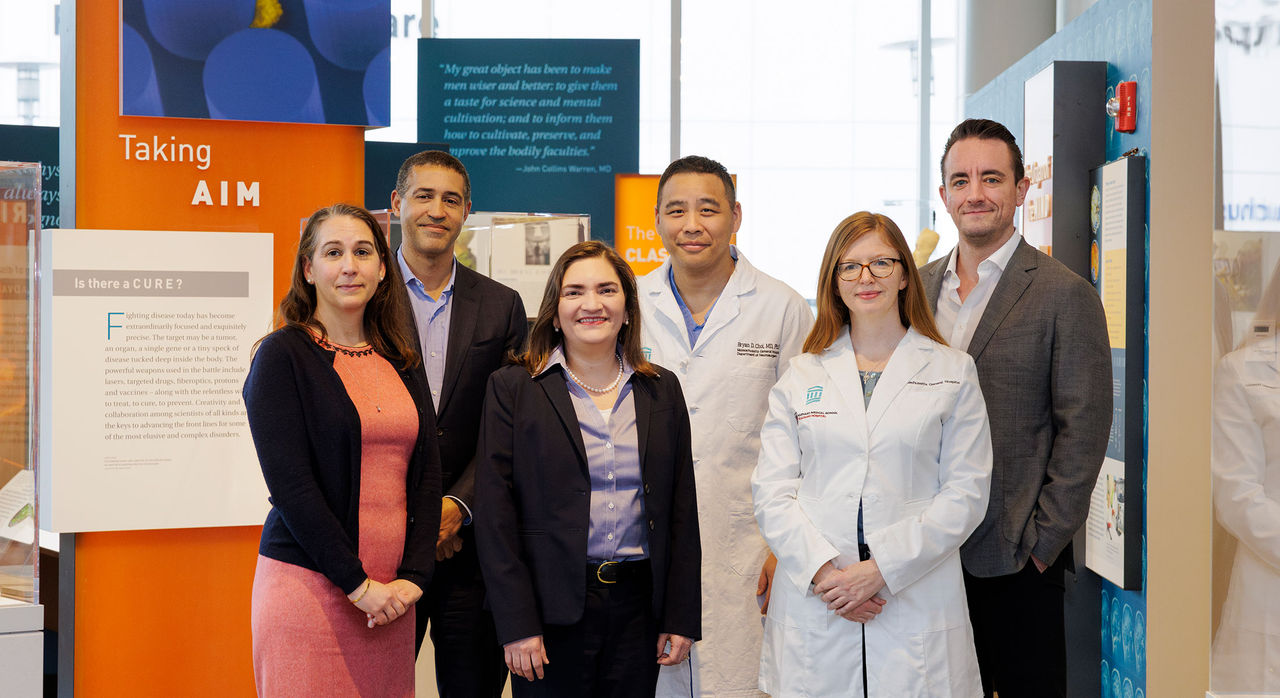 Members of the Mass General Cancer Center INCIPIENT team (from left to right): Elizabeth Gerstner, MD, William Curry, MD, Marcela Maus, MD, PhD, Bryan Choi, MD, PhD, Kathleen Gallagher, PhD and Matthew Frigault, MD.