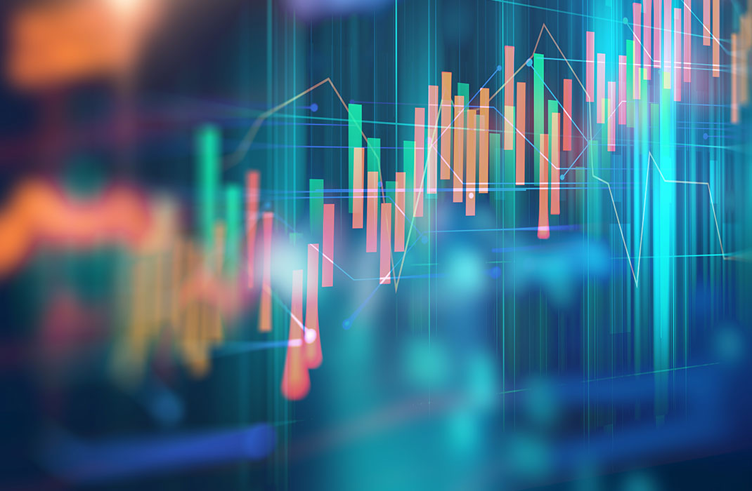 Data in graphs on a chart