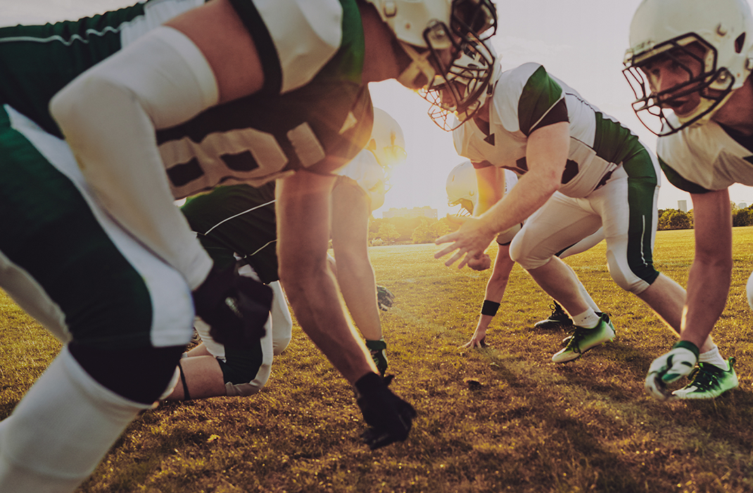 football players on field