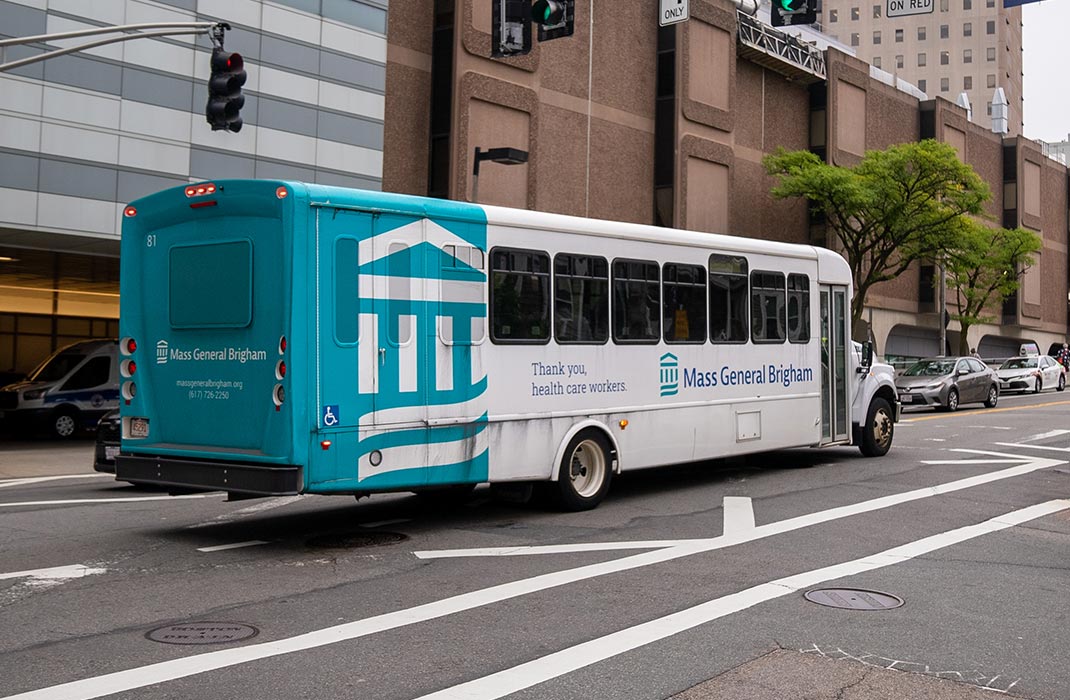 Mass General Brigham shuttle van