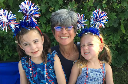 Susan celebrating holiday with girls