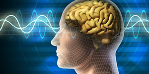 illustration showing brain waves