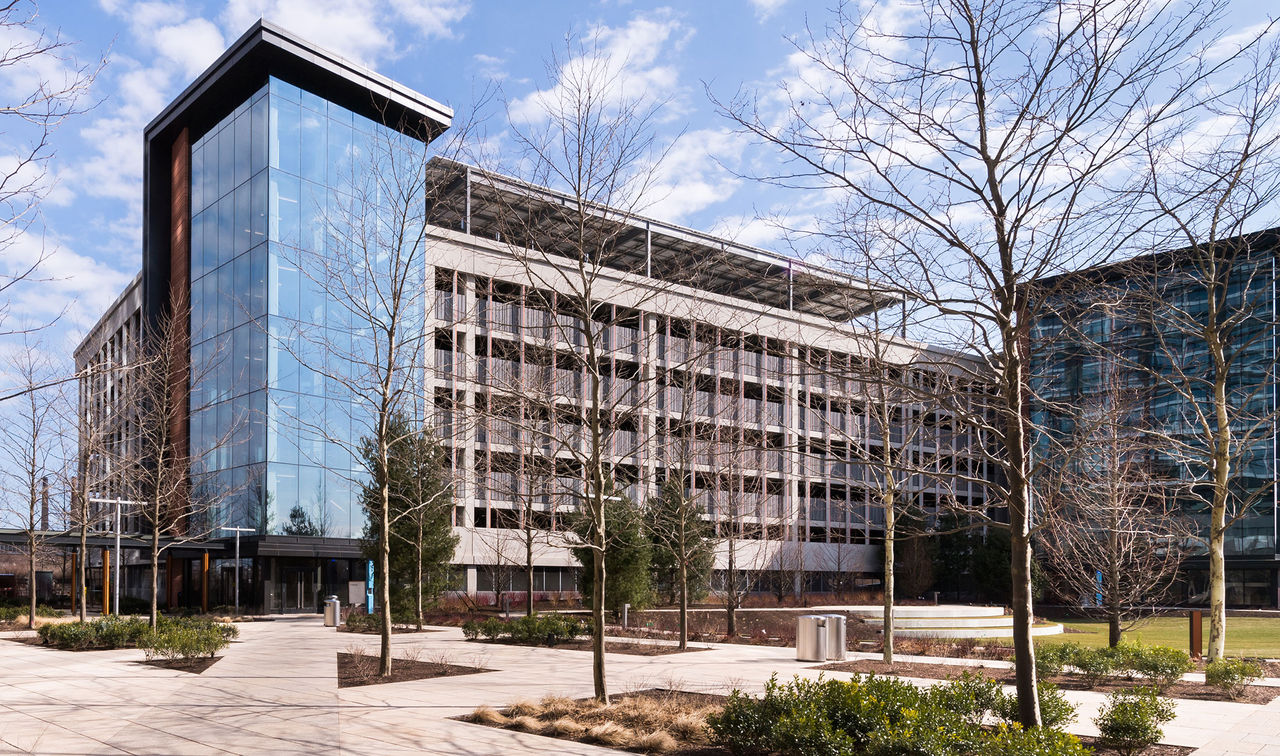 Exterior of Assembly Row Parking Garage