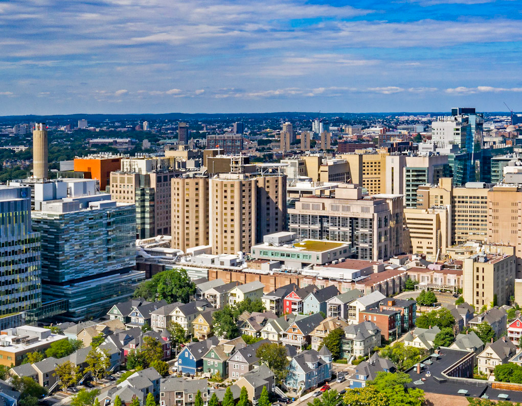 Boston landscape near Brigham and Women's Hospital campus