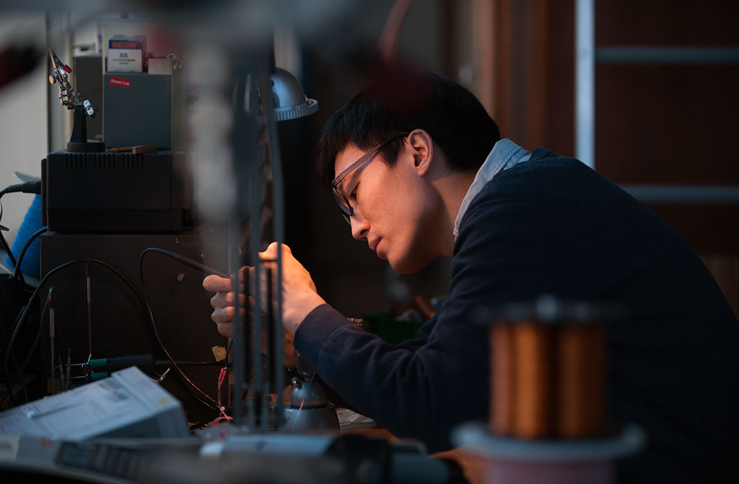 Scientist working in a lab environment 