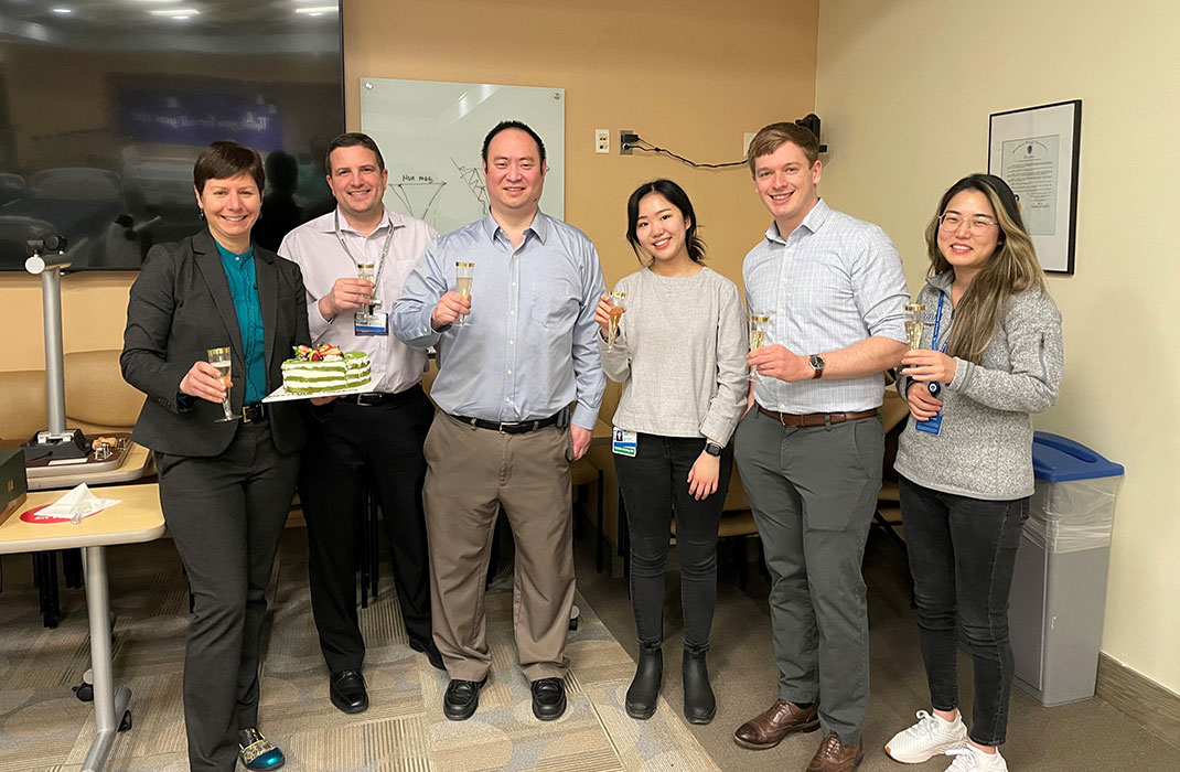 The BROADBAND team celebrating the milestone of consenting 5,000 patients a couple of years ago.