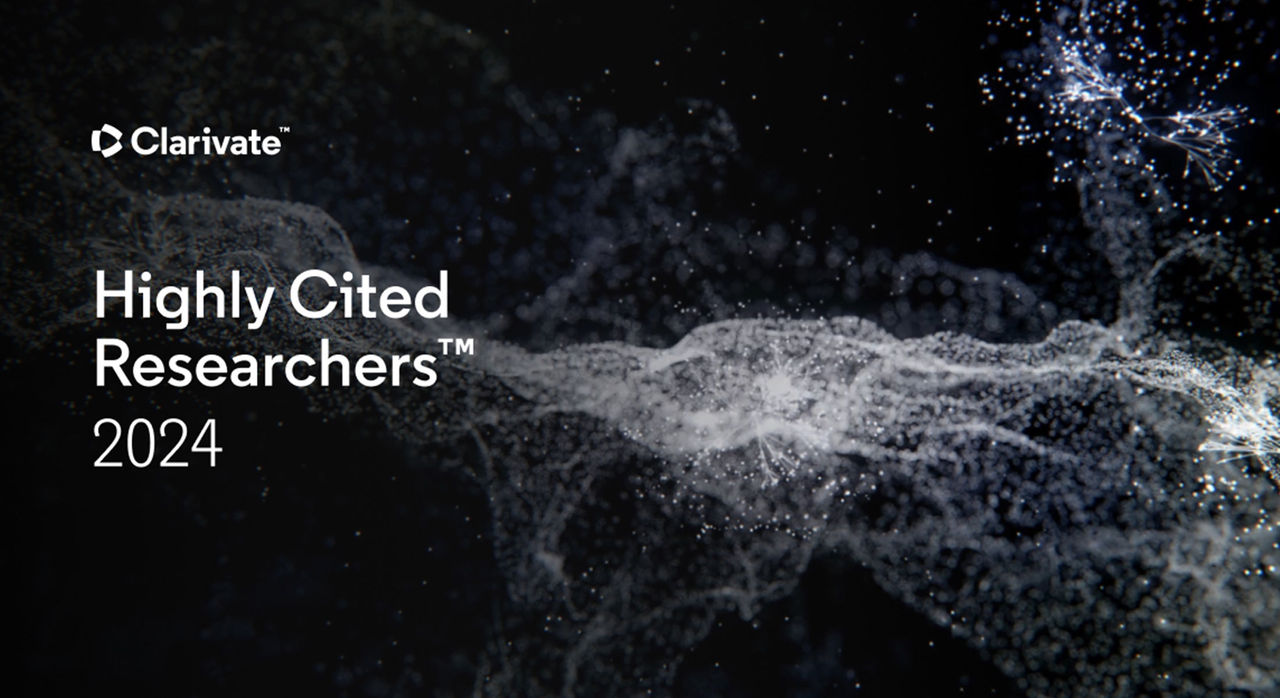 A graphic that reads "Clarivate Highly Cited Researchers™ 2024 list"