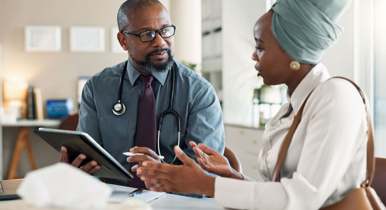 Health care provider and patient engage in shared decision making