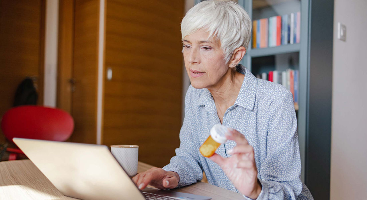 Older woman on virtual care visit