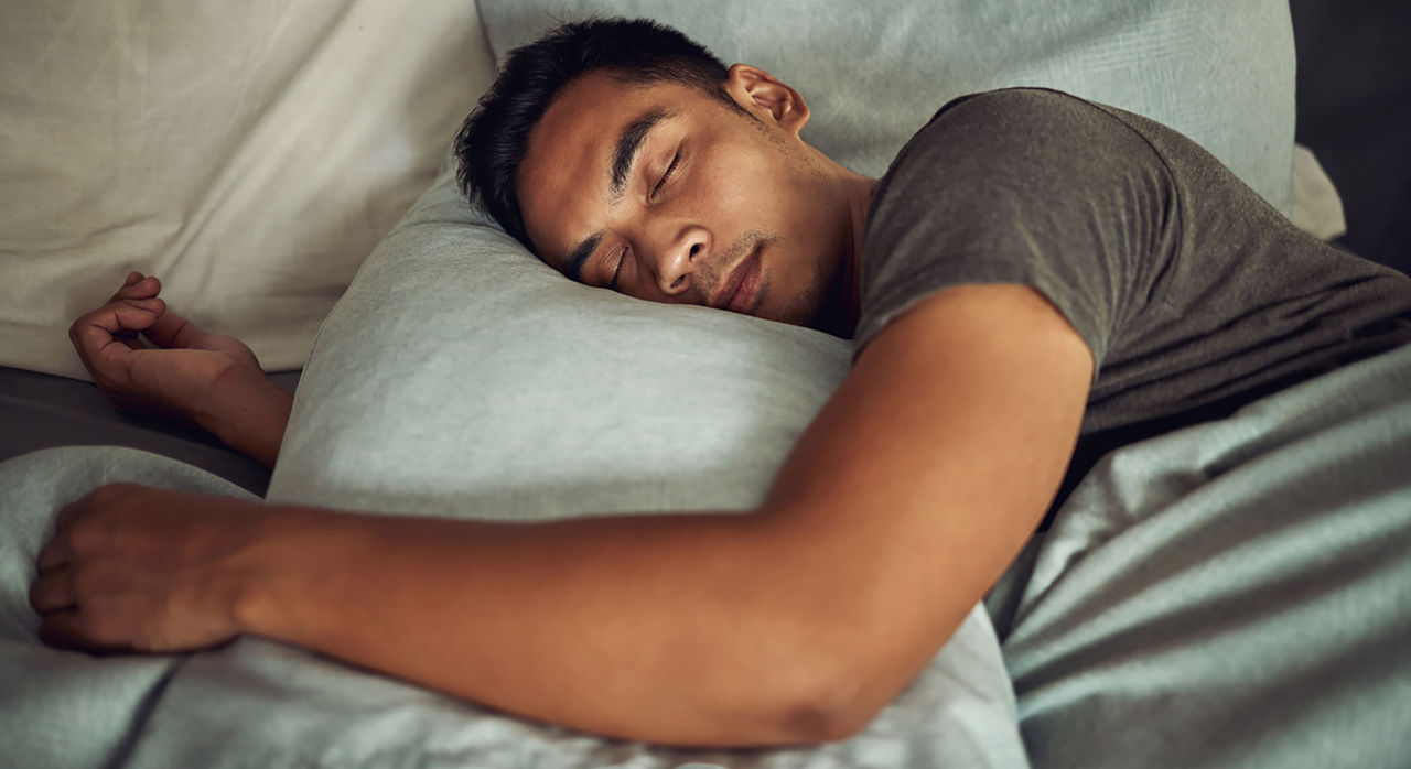 A man sleeping