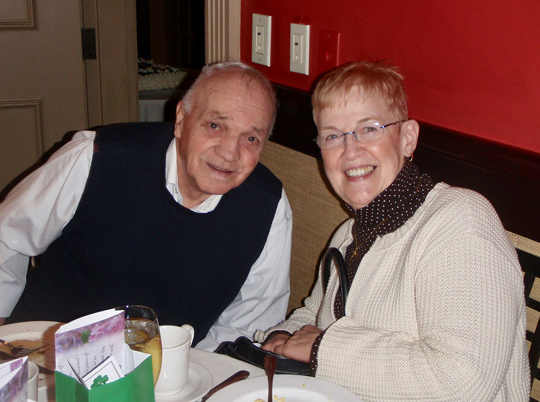 Bill Hanafin and his wife, Mary, sitting together