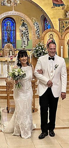 Chris Salamanis and husband Diego Rivera, at their July 3, 2021 wedding.