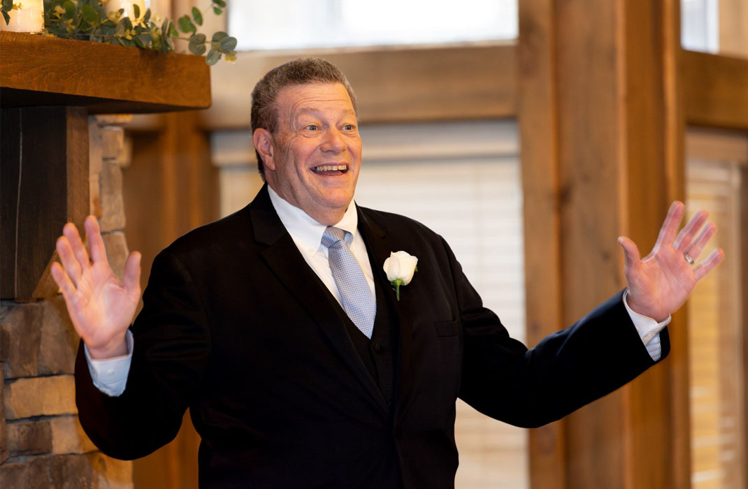 Mike at his daughter Noelle’s wedding. 
