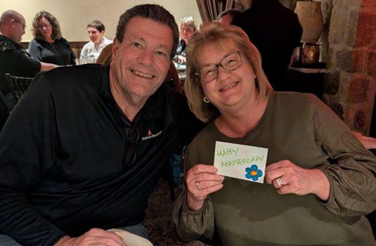 Mike with his wife, Nancy. 