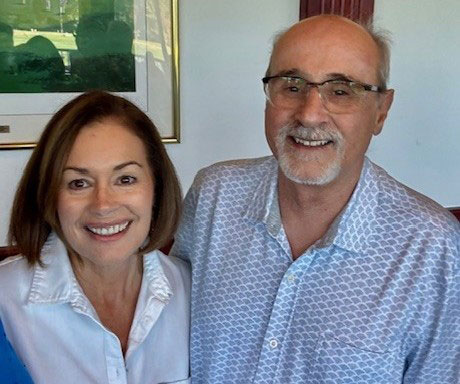 Debbie and John Perates at home.