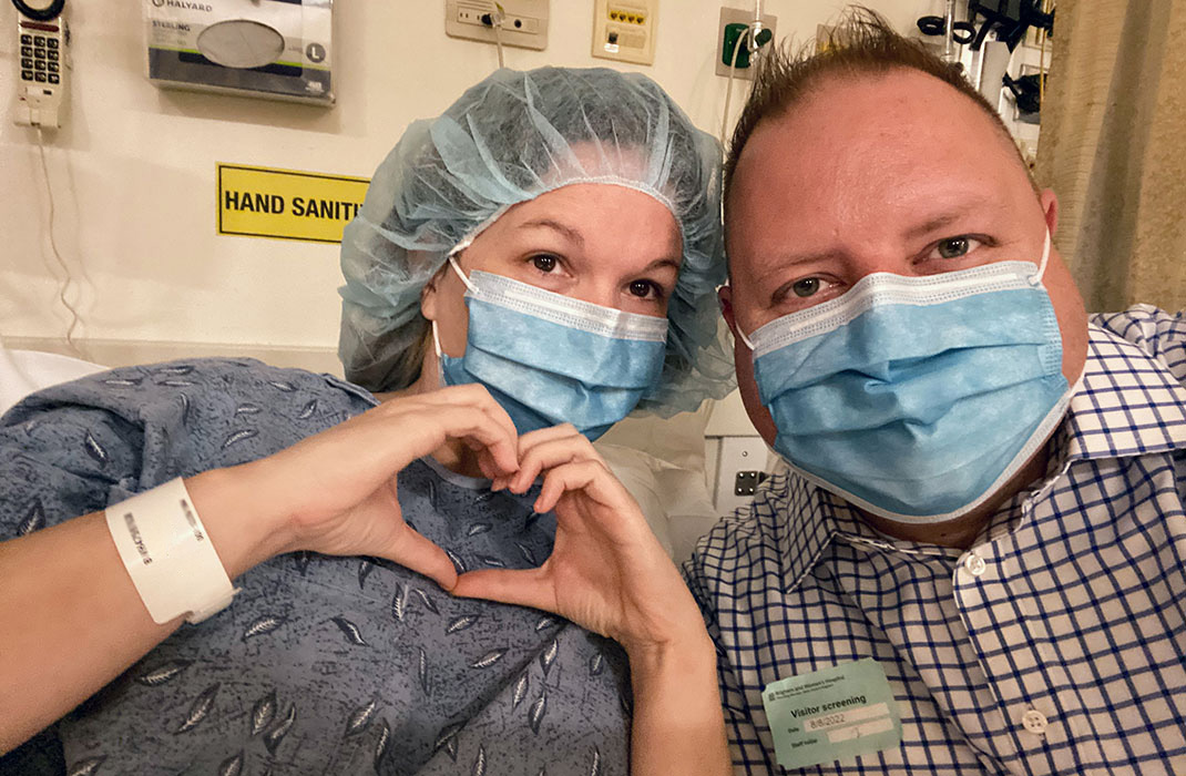Jenn Murff with her husband