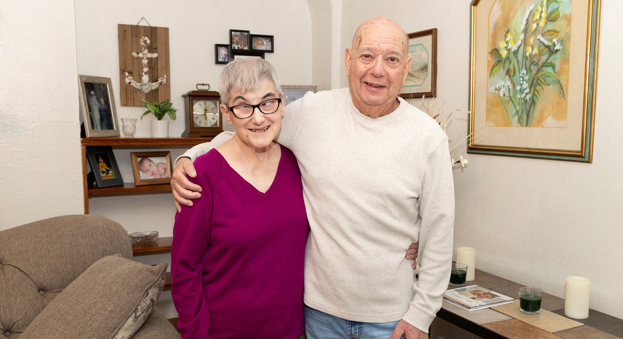 John Cioppa with his arm around his wife, Linda.