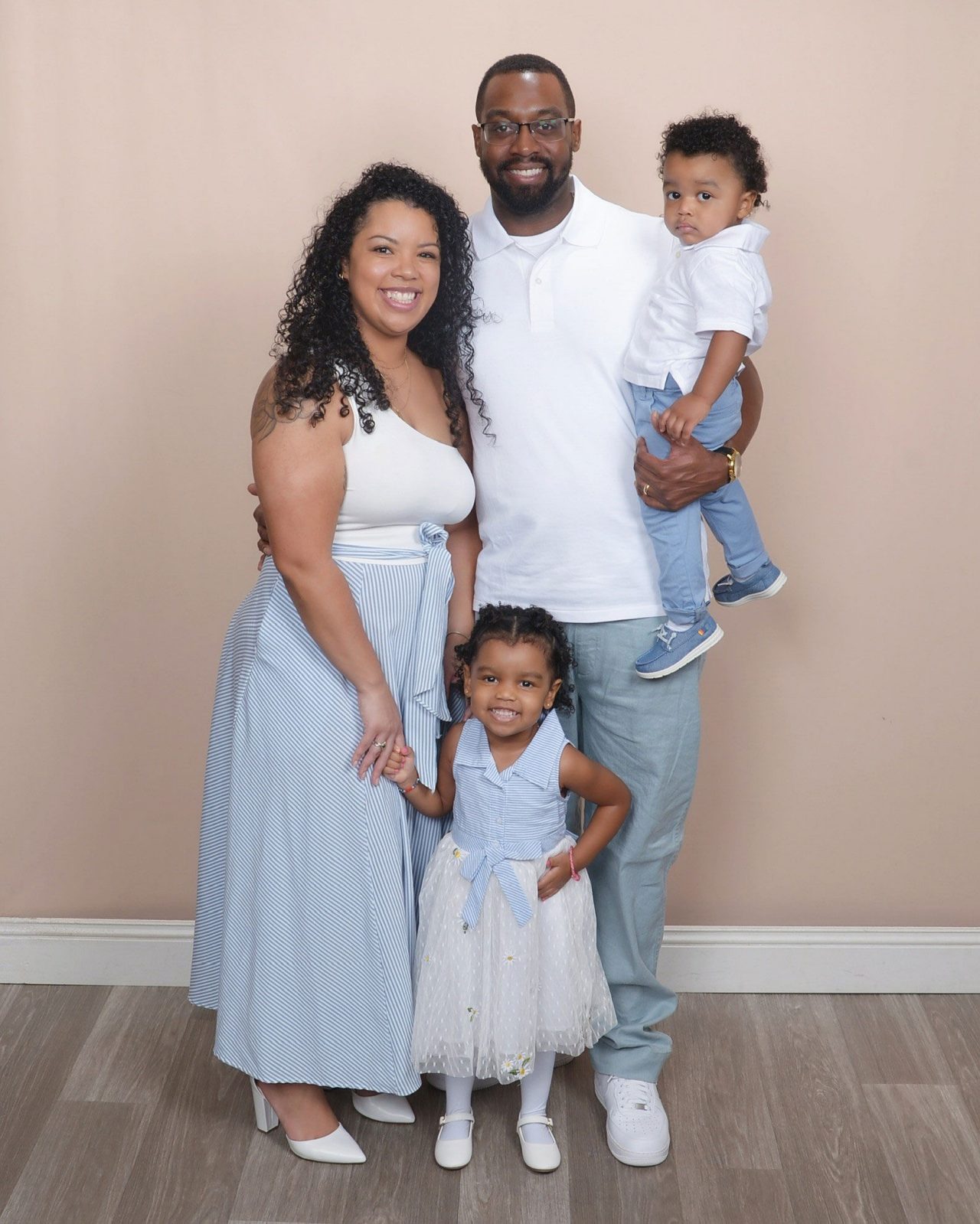 The Carter family posing together