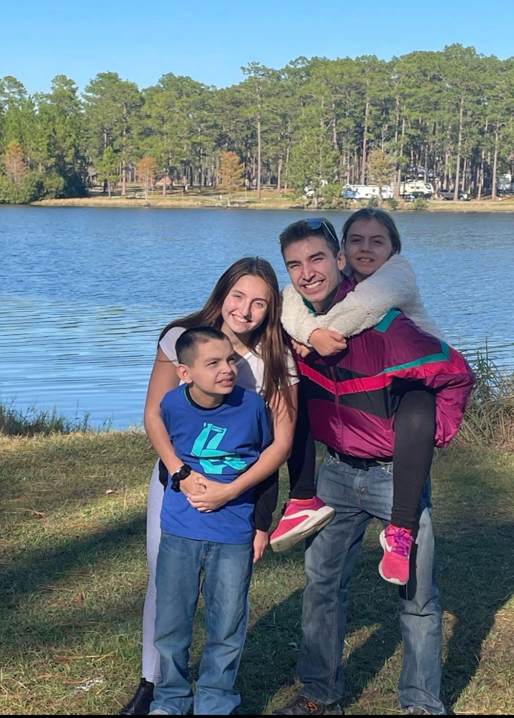 Pat with his siblings.