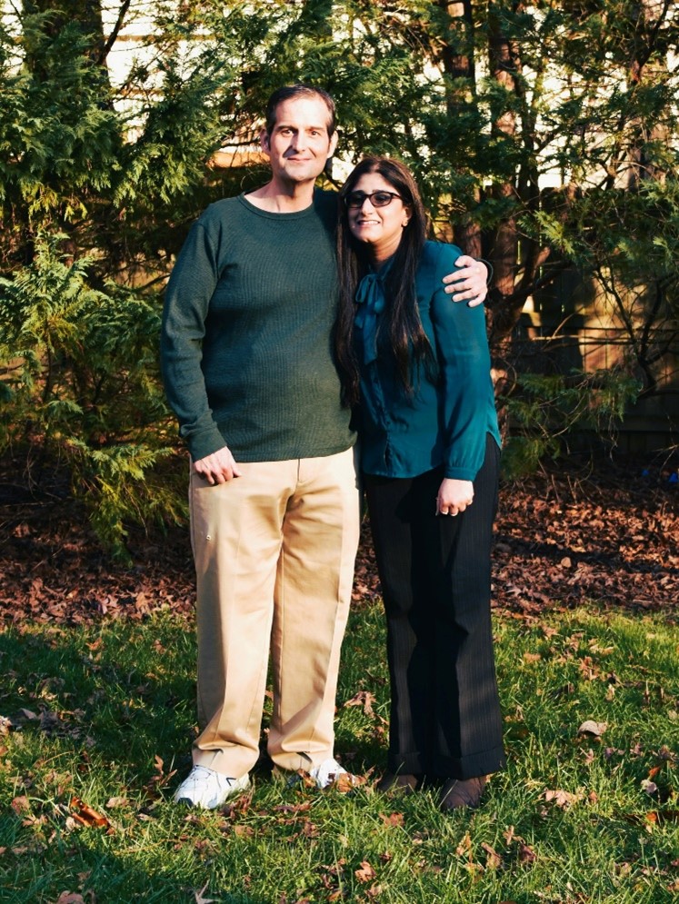 Robert Yarrington with his wife, Rakhi