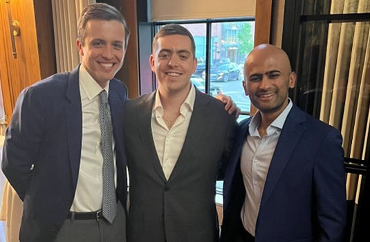 Rohan (right) at a friend's wedding in May 2024 