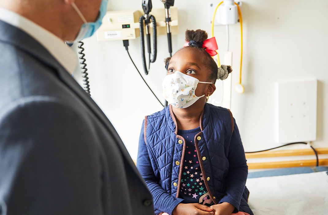Young girl in doctor's office