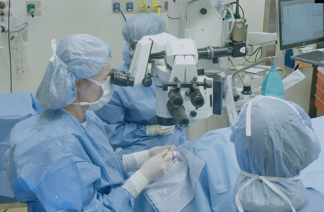 Doctor performing surgery