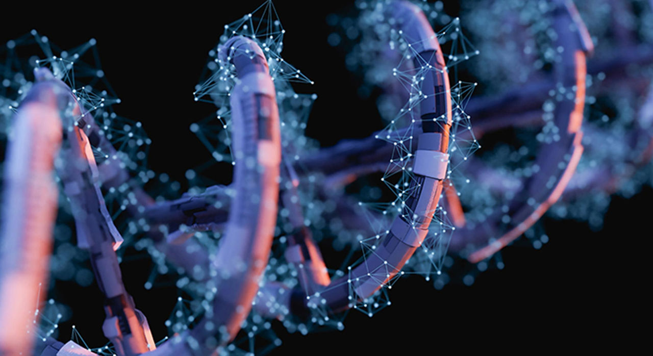 computer rendition of DNA