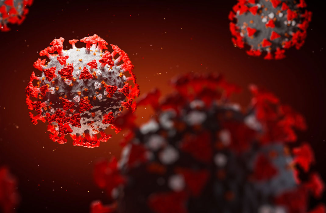 SARS-CoV-2 virus digital illustration