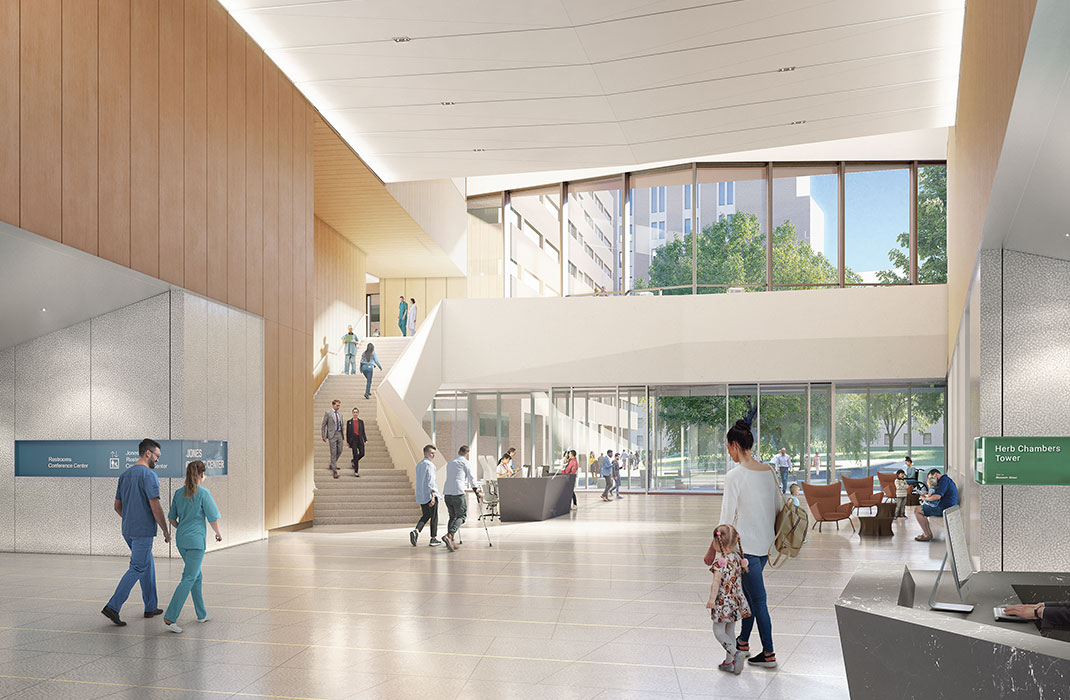 Interior rendering, Chambers Tower