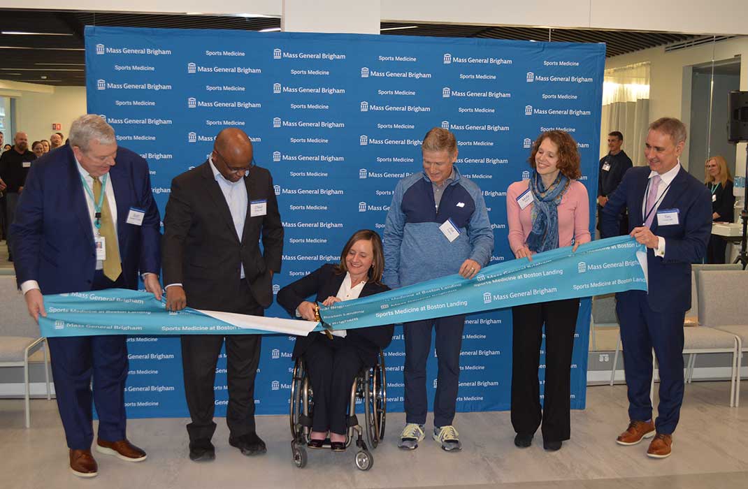 Mass General Brigham Sports Medicine at Boston Landing ribbon cutting