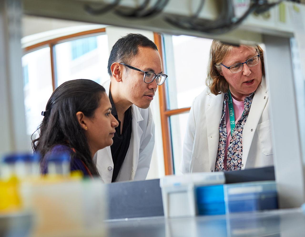 trainees in learning lab