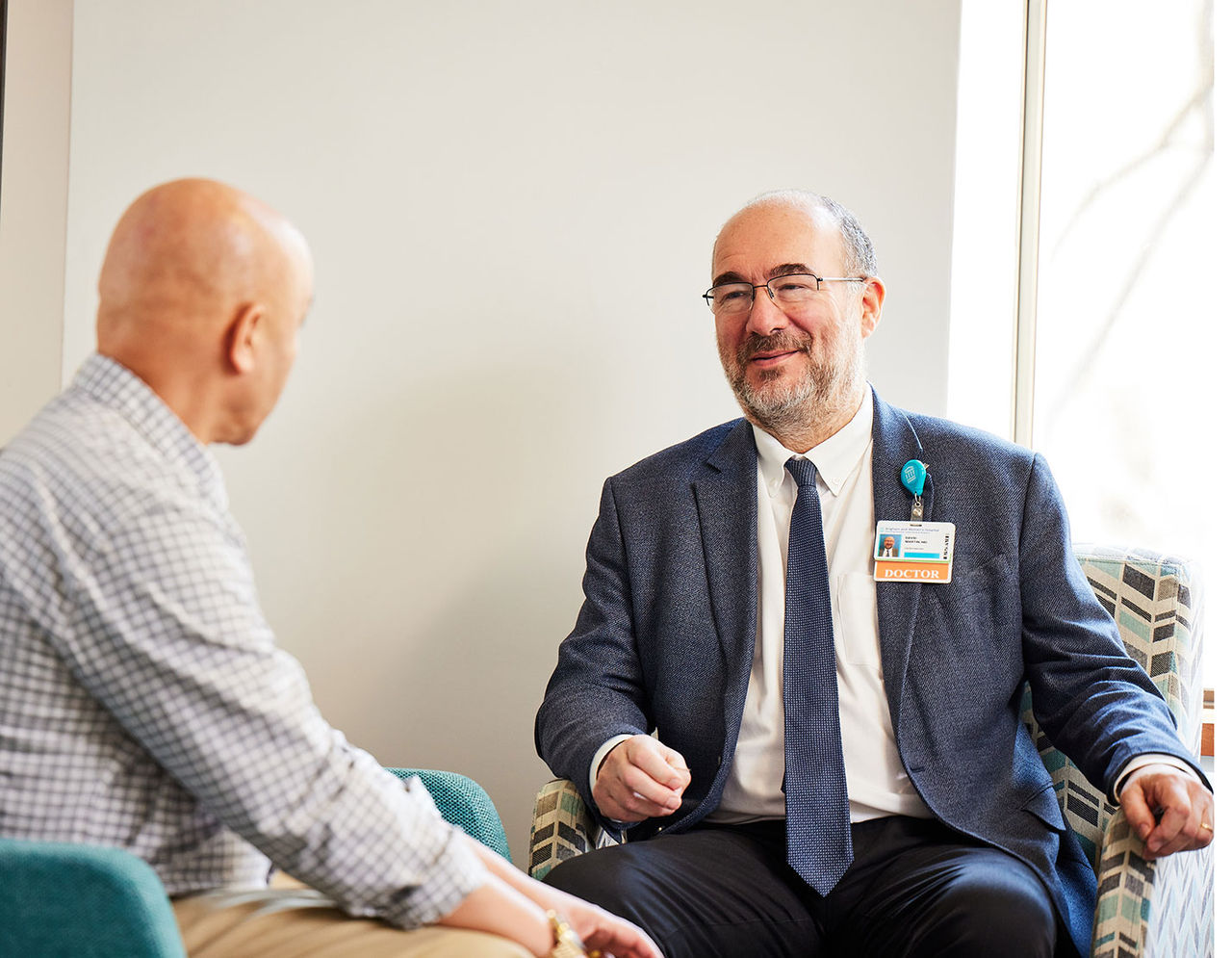 Doctor and patient talking