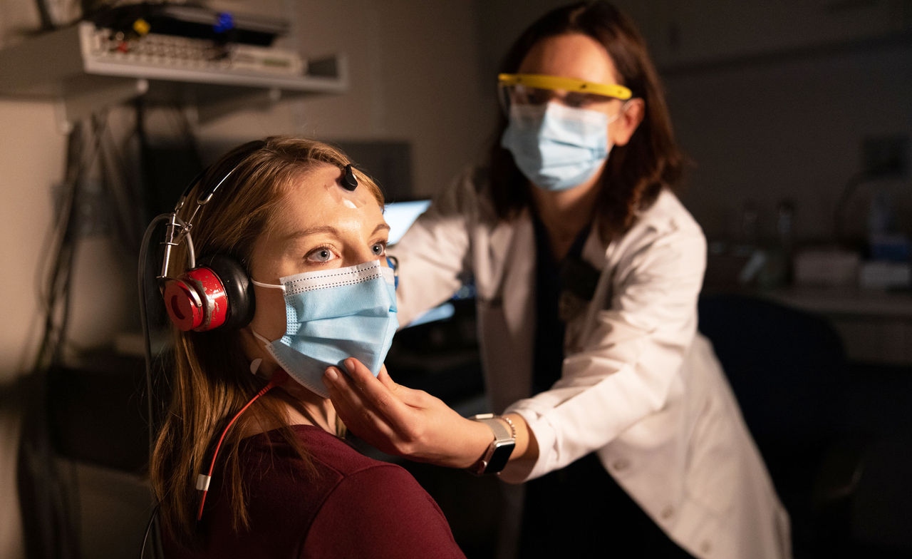 Patient hearing test