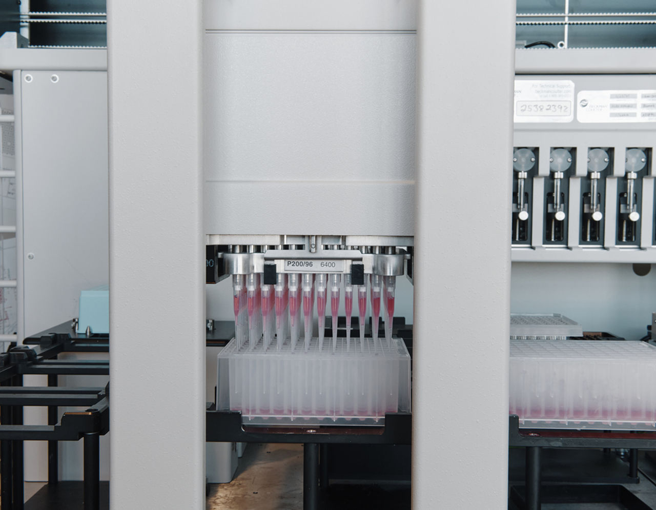 Robot used for processing experimental gene-editing protocols in the Joung Lab at Massachusetts General Hospital 