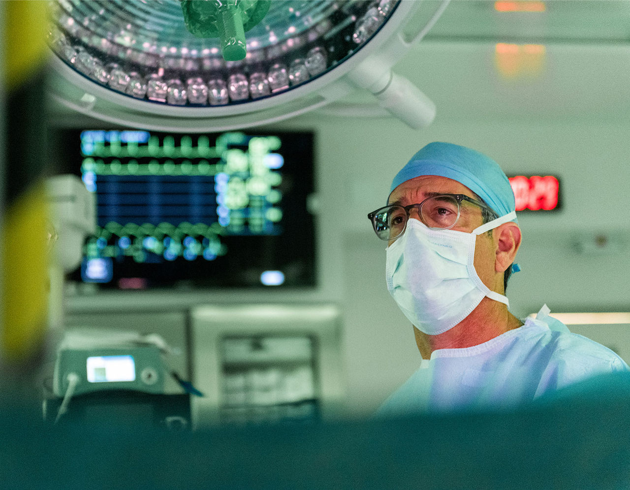 Male surgeon in operating room