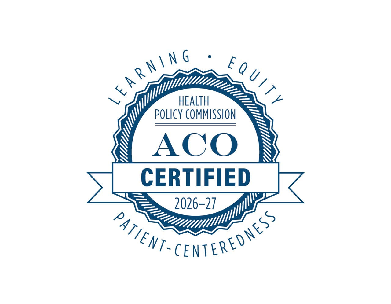 ACO certification seal from Health Policy Commission for 2024-2025
