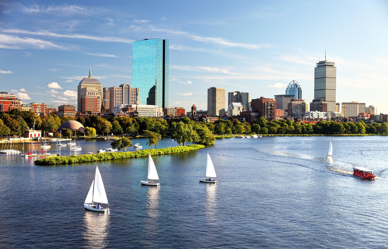 Boston skyline and Charles River
