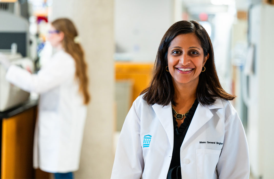 Aparna Parikh, MD with colleague in lab