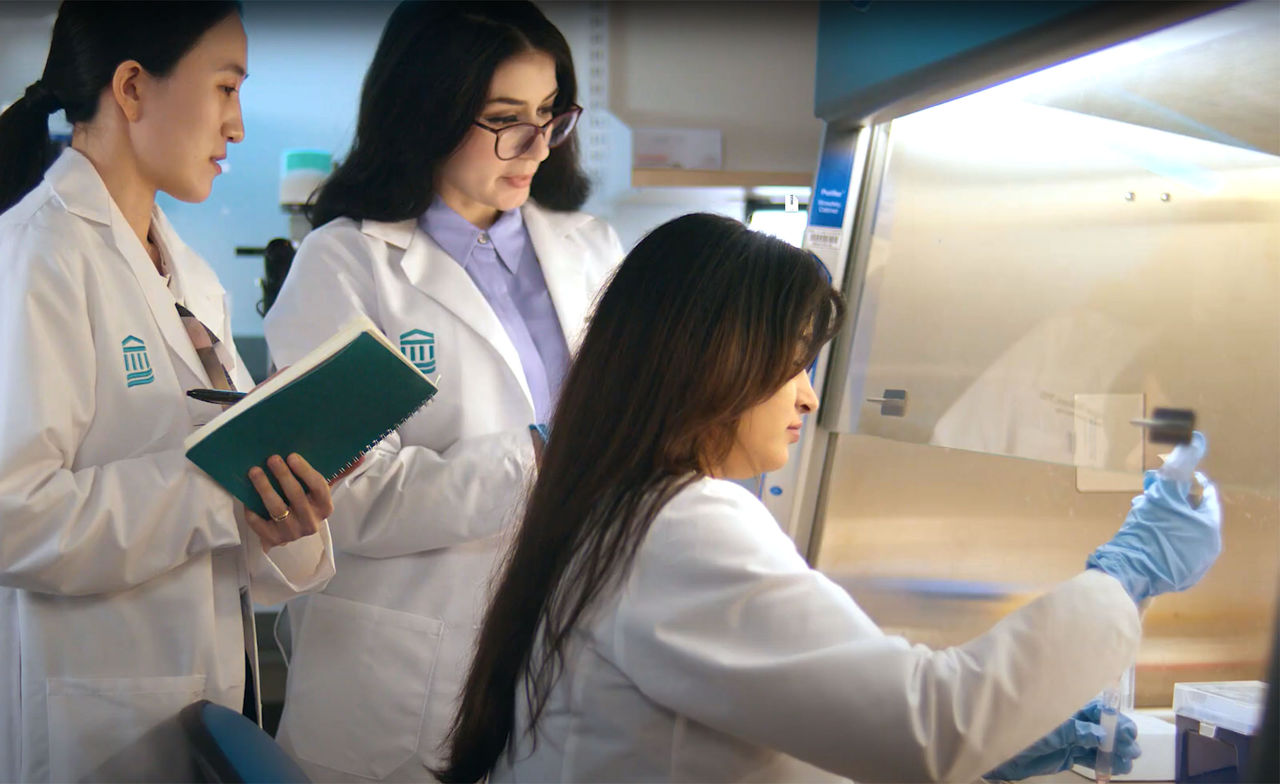 Sophia Shalhout, PhD (middle) with team.