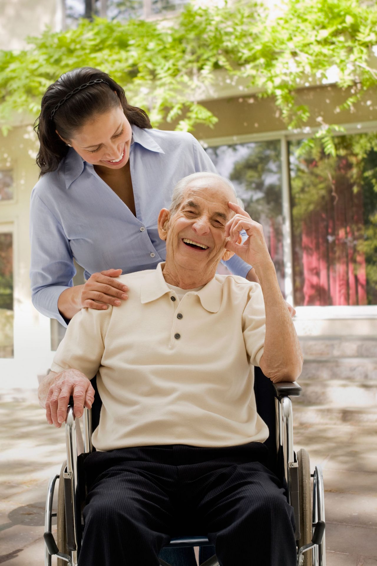 A provider and a patient discussing treatment 