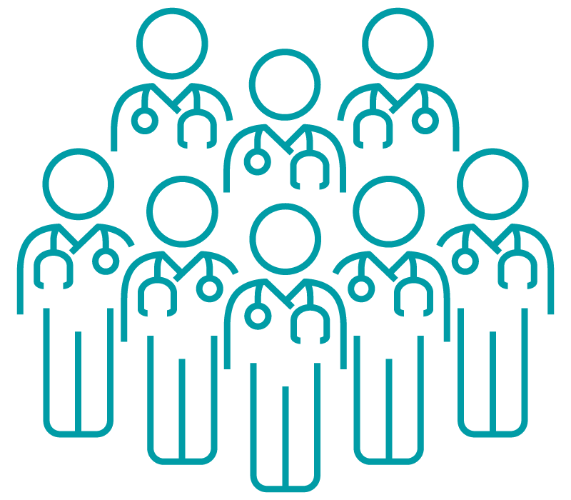 graphic of a group of providers