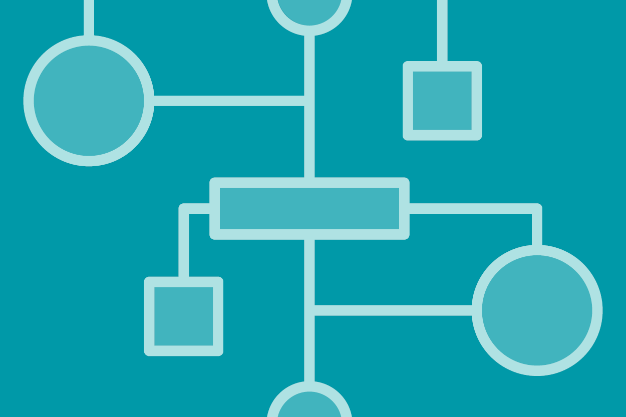 Line drawing of a flow chart