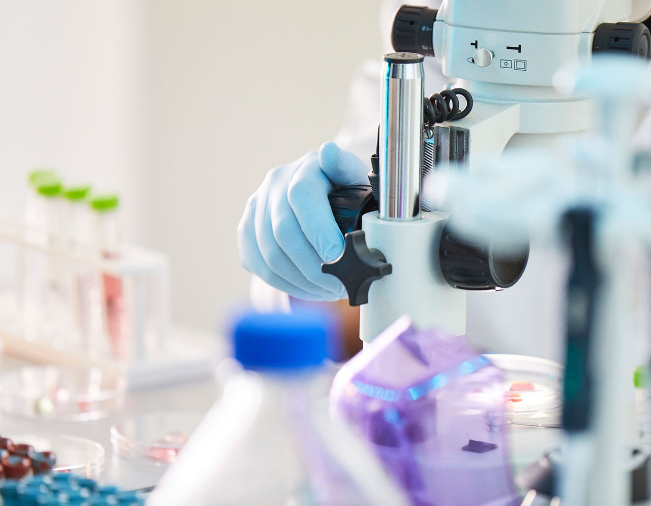 close up lab instruments and equipment