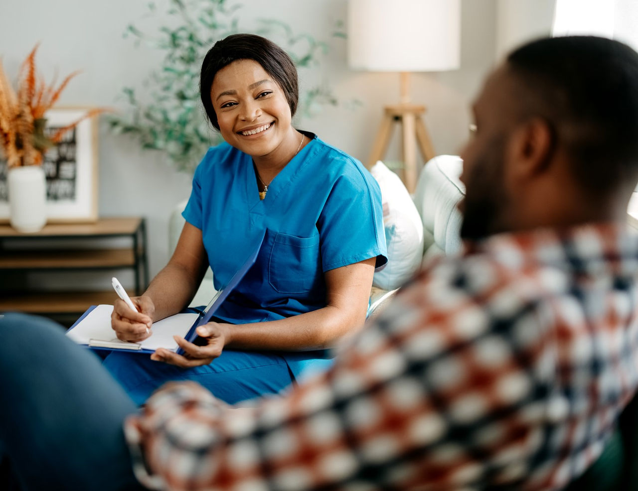 Doctor working with a patient