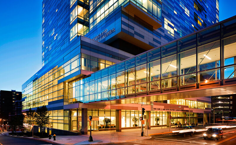 Brigham and Women's Hospital at night