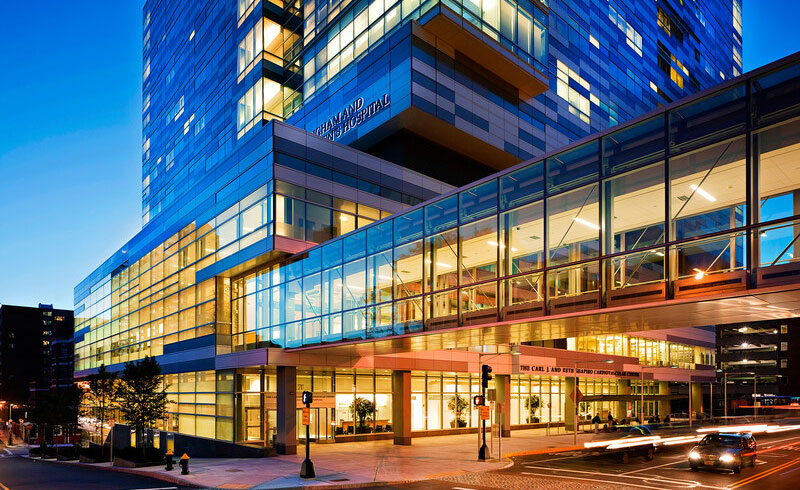 Brigham and Women's Hospital at night