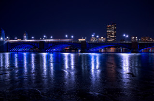 view of Boston skyline and Charles River