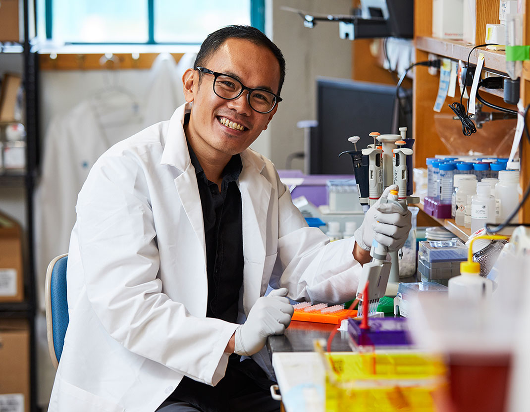 Scientist in a lab coat 