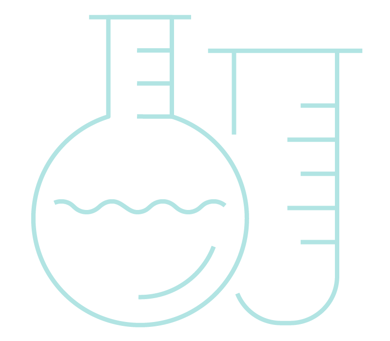 Reseach beaker and vial icons